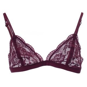 NWOT Urban K Womens Semi Sheer Lace Sexy Bralette